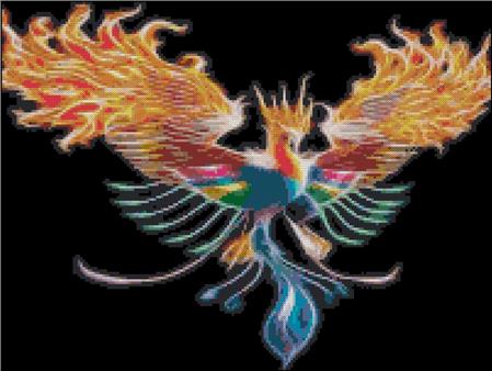 Phoenix Fractal / Kustom Cross Stitch