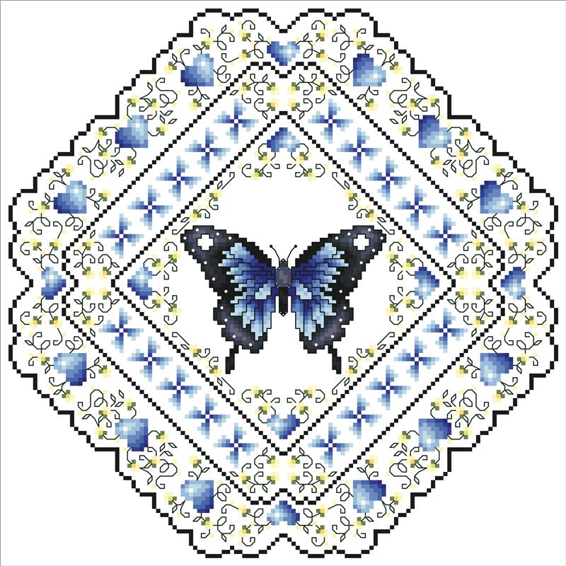 Butterfly Fantasy Blue / Kitty & Me Designs