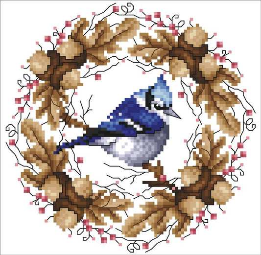 A Bird For All Seasons Autumn Blue Jay / Kitty & Me Designs