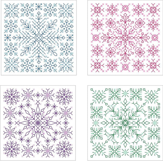 Snowflake Biscornu Ornaments / Kitty & Me Designs