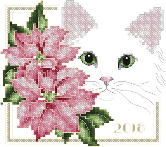 Amidst The Poinsettias Ornament / Kitty & Me Designs