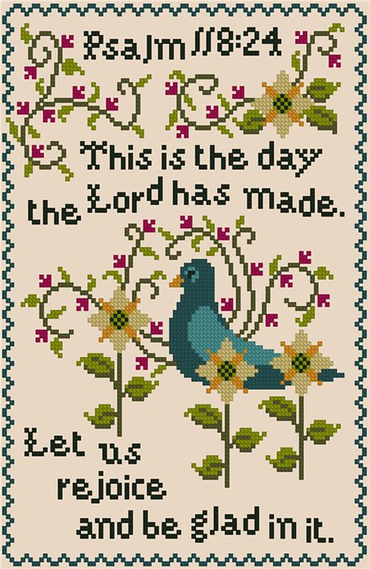 This Is The Day The Lord Has Made Sampler / Kitty & Me Designs