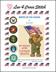 Boots In The House - All Branches of Service / Luv 4 Cross Stitch
