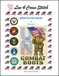 Boots In The House - Air Force / Luv 4 Cross Stitch