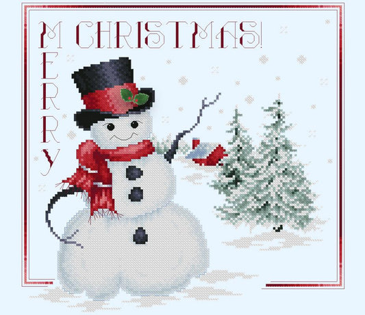 Merry Christmas Snowman / Kitty & Me Designs