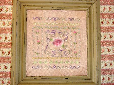 Pink Roses for Beauty and Grace / Country Garden Stitchery