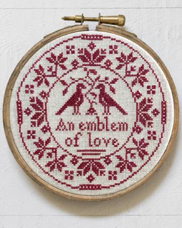 An Emblem of Love: A Quaker Cross-Stitch Hoop / Modern Folk Embroidery