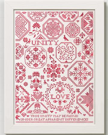 Love & Unity: A Quaker Sampler / Modern Folk Embroidery