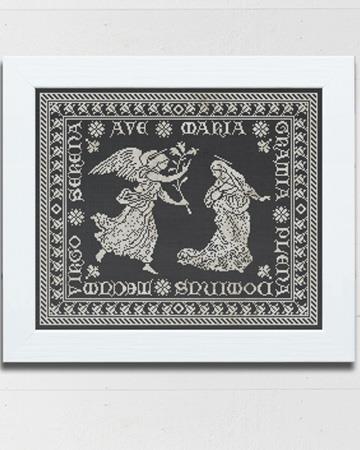 Ave Maria - An Annunciation Pattern / Modern Folk Embroidery