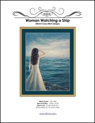 Woman Watching a Ship Cross Stitch Pattern / StitchX Craft Designs