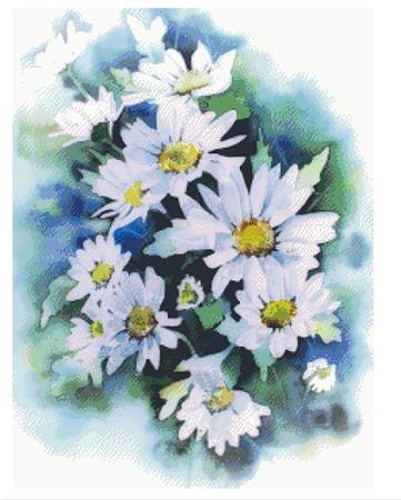 Watercolor Daisies / Fox Trails Needlework
