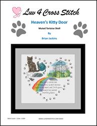 Heaven's Kitty Door - Muted Tortoise Shell Cat / Luv 4 Cross Stitch
