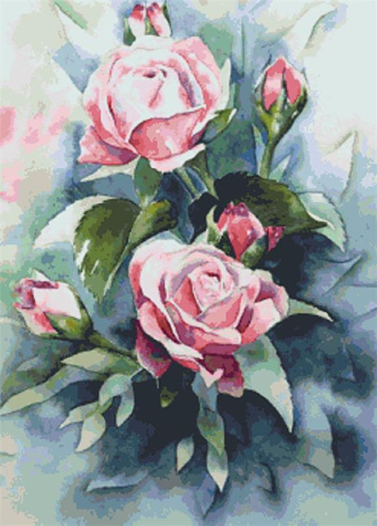 Watercolor Roses / Fox Trails Needlework