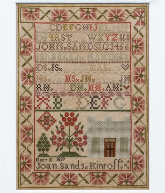 Joan Sands: A Scottish Hogmanay Sampler, 1839 / Modern Folk Embroidery