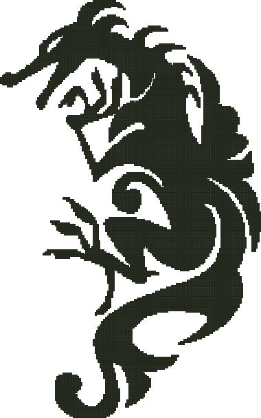 Dragon Silhouette / Fox Trails Needlework