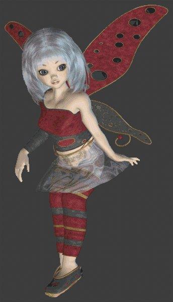 Ladybug Fairy / White Willow Stitching