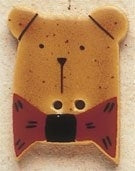 Gold Teddy Bear with Red Bow / 43001 WI / Debbie Mumm