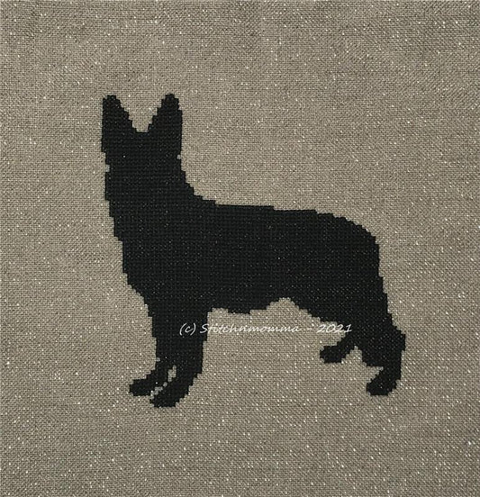 Dog Silhouette - German Shepherd / Stitchnmomma