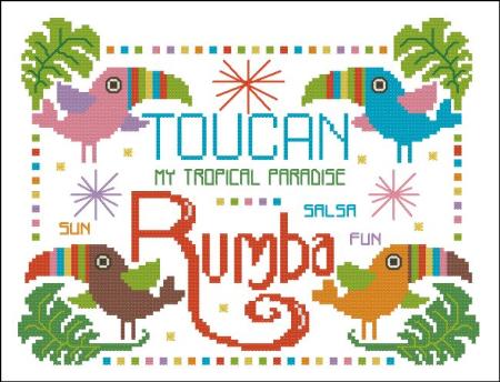 Toucan Rumba Tropical Birds / PinoyStitch