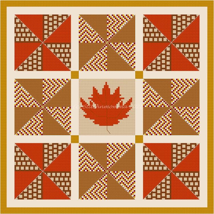 Pinwheel Autumn Quilt / Stitchnmomma