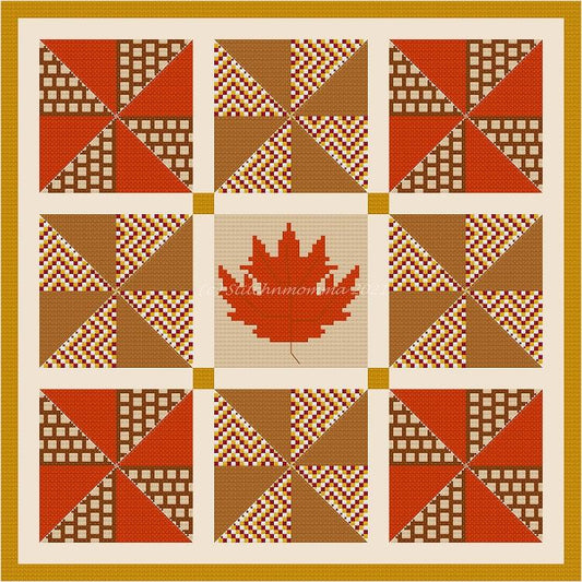 Pinwheel Autumn Quilt / Stitchnmomma