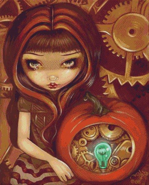 A Clockwork Pumpkin / White Willow Stitching