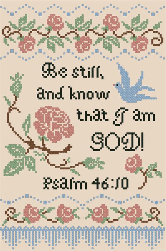 Be Still And Know Sampler / Kitty & Me Designs