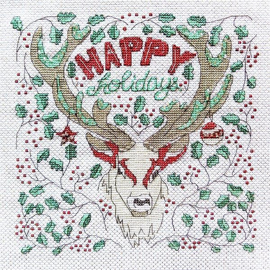 Happy Holidays, Deer / Peacock & Fig