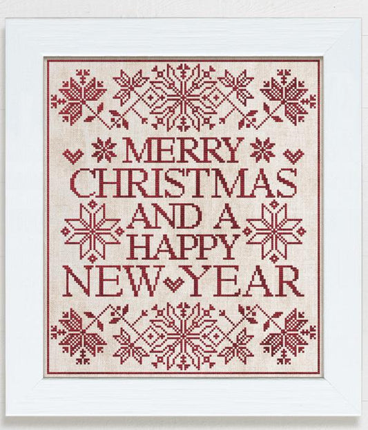 Merry Christmas and a Happy New Year / Modern Folk Embroidery