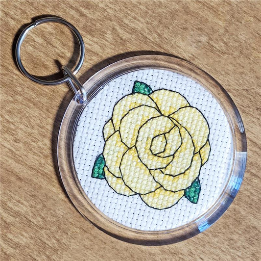 Rose - YELLOW - for Keychain Kits / Rogue Stitchery