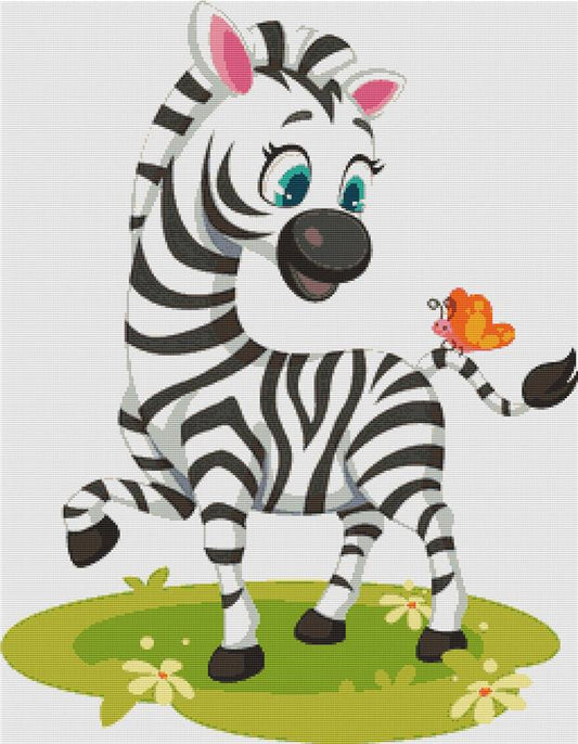 Cute Zebra / X Squared Cross Stitch / 48983