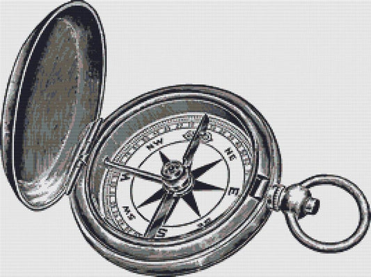 Vintage Compass / X Squared Cross Stitch / 48984