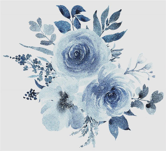 Blue Floral Arrangement / X Squared Cross Stitch / 48994