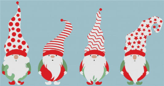 Set of Christmas Gnomes / X Squared Cross Stitch / 49144
