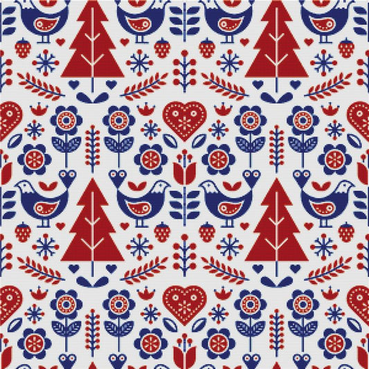 Scandinavian Christmas Tile / X Squared Cross Stitch / 49149