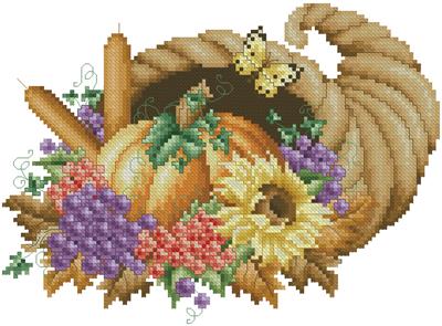 Autumn Harvest Cornucopia / Kitty & Me Designs