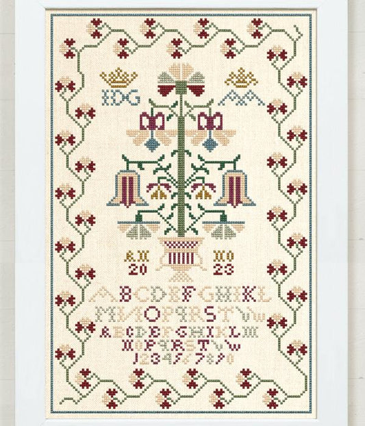 A Small Floral Alphabet Sampler / Modern Folk Embroidery