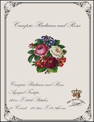 Campsis Radicans and Roses-A / Antique Needlework Design