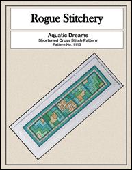 QB13 Aquatic Dreams Bookmark / Rogue Stitchery