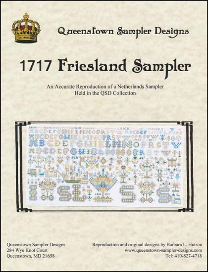 1717 Friesland Sampler / Queenstown Sampler Designs