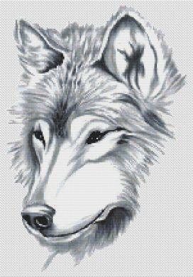 A Beautiful Wolf / White Willow Stitching