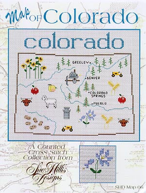 Colorado Map / Sue Hillis Designs