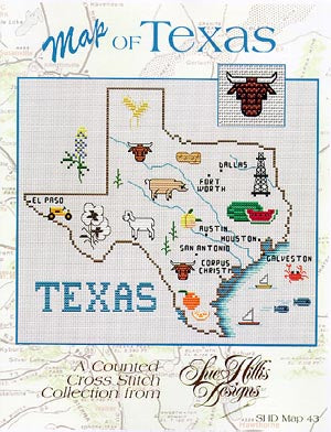 Texas Map / Sue Hillis Designs