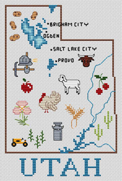Utah Map / Sue Hillis Designs