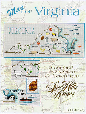Virginia Map / Sue Hillis Designs