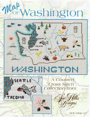 Washington Map / Sue Hillis Designs