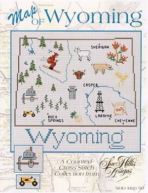 Wyoming Map / Sue Hillis Designs