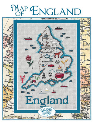 England Map / Sue Hillis Designs
