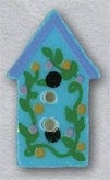 Light Blue Birdhouse With Flowers / 86324 WI / Mill Hill