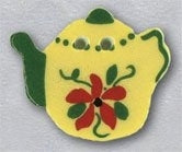 Yellow Teapot With Flower / 86331 WI / Mill Hill